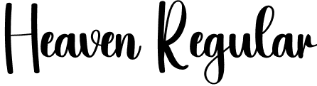 Heaven Regular font | Heaven.otf