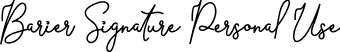 Barier Signature Personal Use font | BarierSignature-PersonalUse.otf