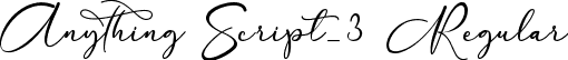 Anything Script_3 Regular font | Anything Script_3 TTF.ttf