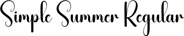 Simple Summer Regular font | Simple-Summer.otf