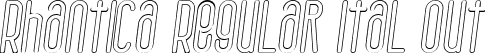 Rhantica Regular Ital Out font | regular italic outline.ttf