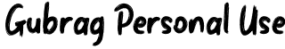 Gubrag Personal Use font | Gubrag-PersonalUse.otf