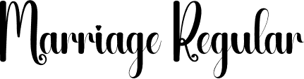 Marriage Regular font | Marriage.otf