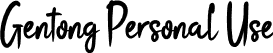 Gentong Personal Use font | Gentong-PersonalUse.otf