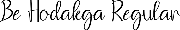 Be Hodakga Regular font | BeHodakga.ttf