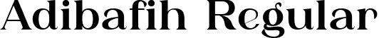 Adibafih Regular font | Adibafih.ttf