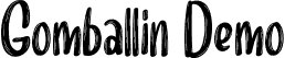 Gomballin Demo font | Gomballin-Demo.otf