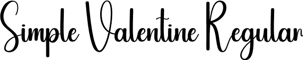 Simple Valentine Regular font | Simple-Valentine.otf