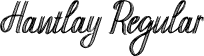 Hantlay Regular font | Hantlay.ttf