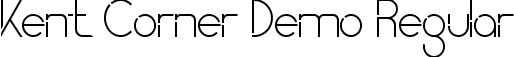 Kent Corner Demo Regular font | KentCornerDemoRegular.ttf