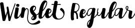 Winslet Regular font | Winslet.ttf