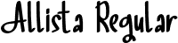 Allista Regular font | Allista.otf