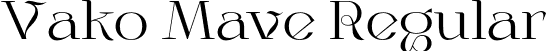 Vako Mave Regular font | Vako Mave.otf