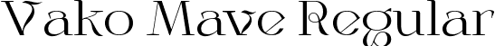 Vako Mave Regular font | Vako-Mave.ttf