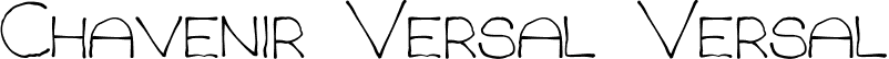 Chavenir Versal Versal font | chavenir_versal.ttf