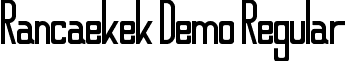 Rancaekek Demo Regular font | RancaekekDemoRegular.ttf