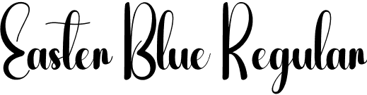 Easter Blue Regular font | Easter-Blue.otf