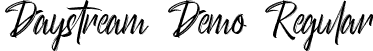 Daystream Demo Regular font | DaystreamDemoRegular.ttf