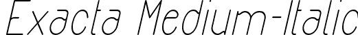 Exacta Medium-Italic font | Exacta-Medium-Italic.otf