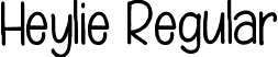 Heylie Regular font | Heylie.ttf