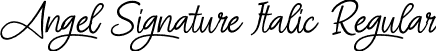 Angel Signature Italic Regular font | Angel Signature Italic.otf