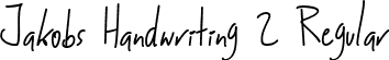 Jakobs Handwriting 2 Regular font | Jakobs Handwriting 2.ttf