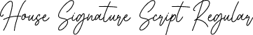 House Signature Script Regular font | House Signature Script.otf