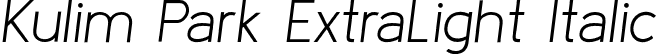 Kulim Park ExtraLight Italic font | KulimPark-ExtraLightItalic.otf