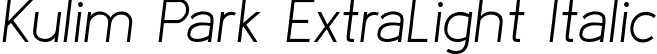 Kulim Park ExtraLight Italic font | KulimPark-ExtraLightItalic.ttf