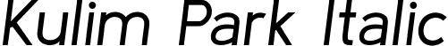 Kulim Park Italic font | KulimPark-Italic.ttf