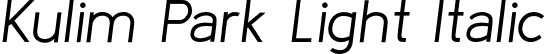 Kulim Park Light Italic font | KulimPark-LightItalic.otf