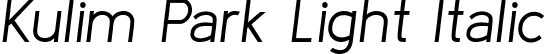 Kulim Park Light Italic font | KulimPark-LightItalic.ttf