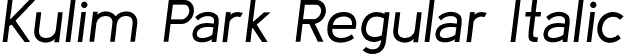 Kulim Park Regular Italic font | KulimPark-RegularItalic.otf