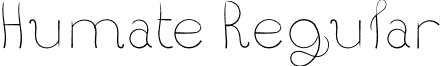 Humate Regular font | Humate.otf