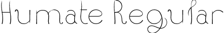 Humate Regular font | Humate.ttf