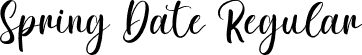 Spring Date Regular font | Spring Date demo.otf