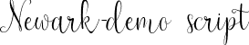 Newark-demo script font | Newark-demo.ttf