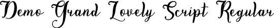 Demo Grand Lovely Script Regular font | Grand Lovely.otf