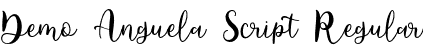 Demo Anguela Script Regular font | Anguela.otf