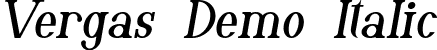 Vergas Demo Italic font | VergasDemoItalic.ttf