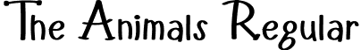 The Animals Regular font | TheAnimals.otf