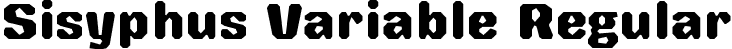 Sisyphus Variable Regular font | Sisyphus-Variable.ttf