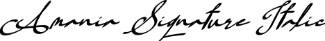 Amania Signature Italic font | Amania Signature.ttf