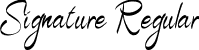 Signature Regular font | Signature.otf