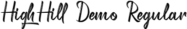 High Hill Demo Regular font | HighHillDemoRegular.ttf