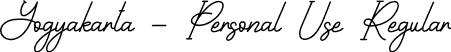 Yogyakarta - Personal Use Regular font | YogyakartaDEMO.otf