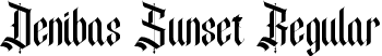 Denibas Sunset Regular font | Denibas sunset.otf