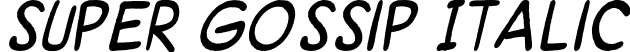 Super Gossip Italic font | Super Gossip Italic.otf