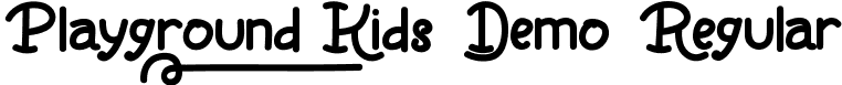 Playground Kids Demo Regular font | PlaygroundKidsDemoRegular.ttf