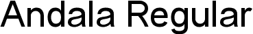 Andala Regular font | Andala.ttf